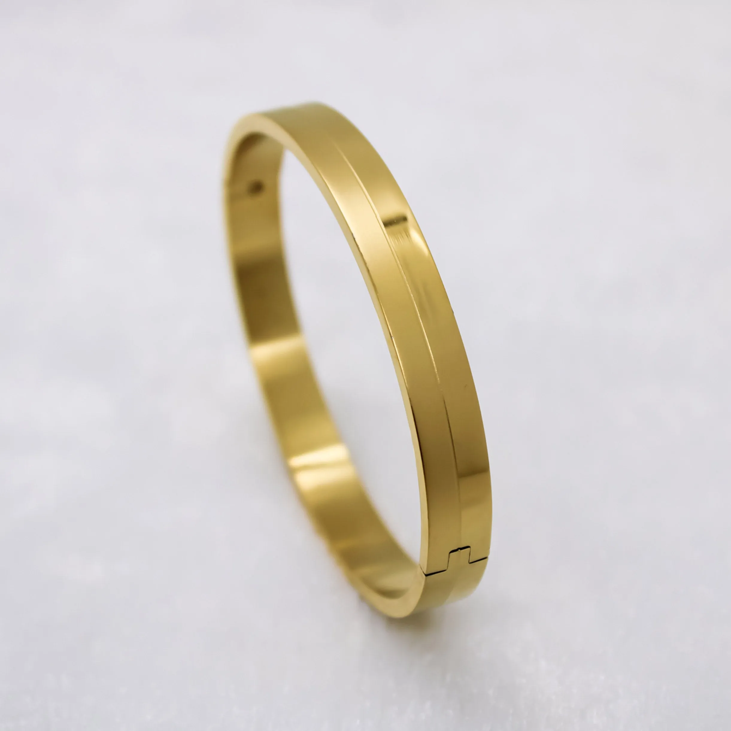 Classy Matte-Shiny Design Gold Bracelet For Men