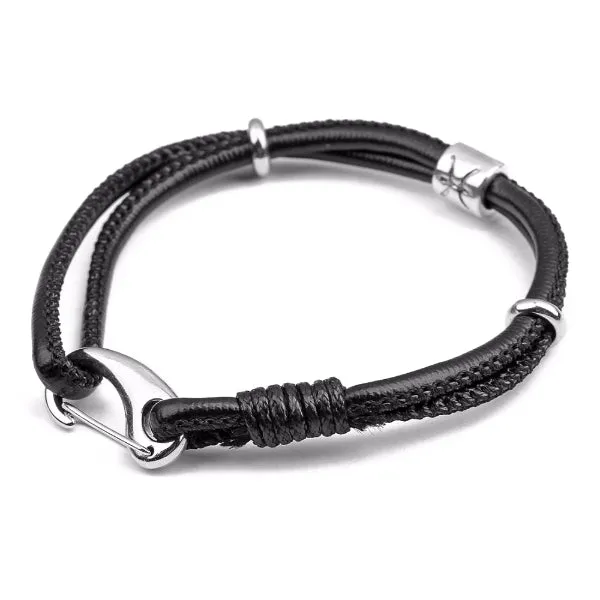 Classy Men Virgo Zodiac Leather Bracelet