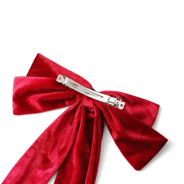 Clip Velvet Long Barrette Hair Bows