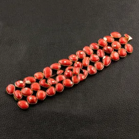 Coral & Diamond Bracelet