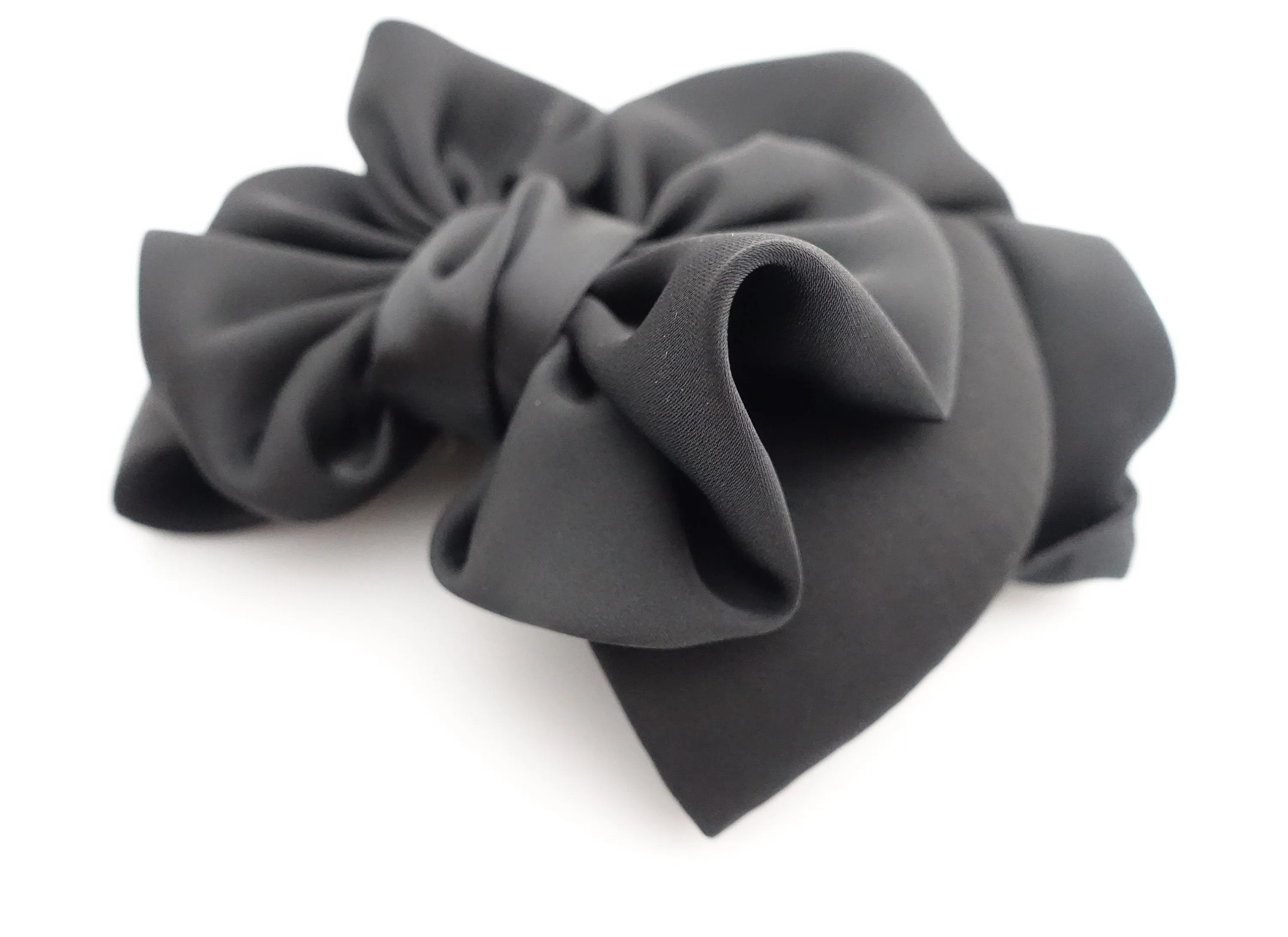 covered snood net professional hair bow french barrette