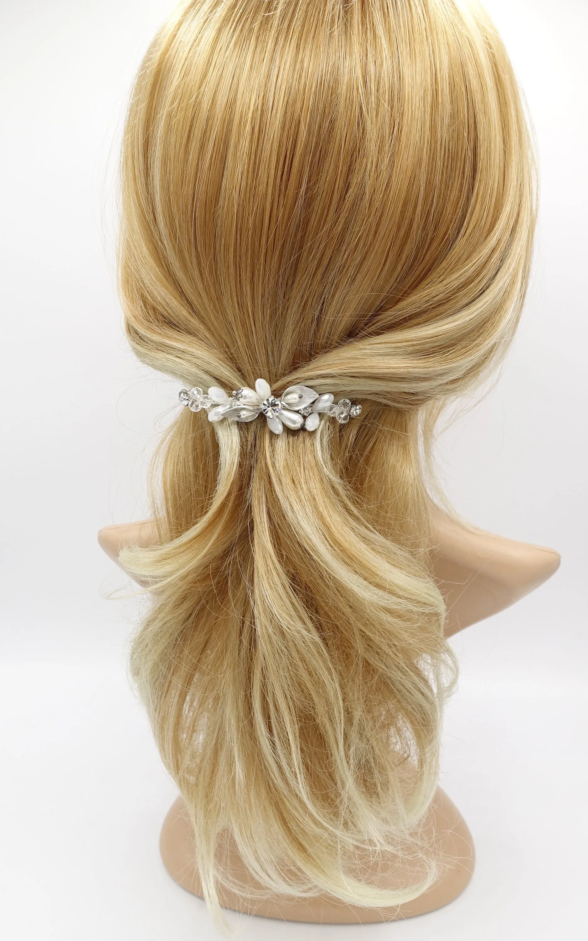 crystal branch jeweled hair barrette