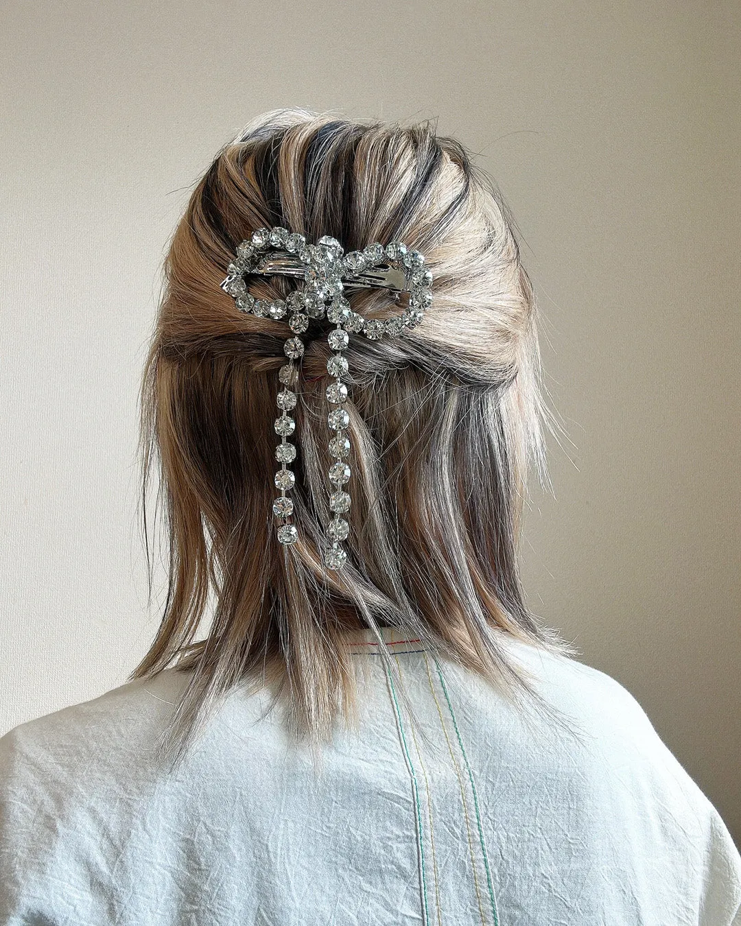 Crystal Ribbon Barrette