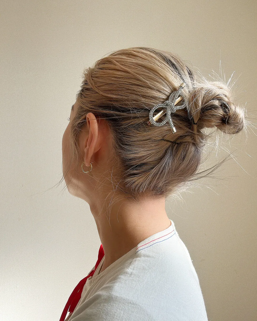 Crystal Ribbon Barrette