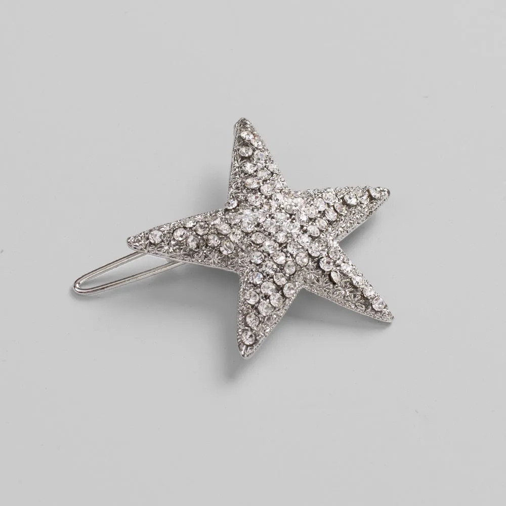 Crystal Starfish Hair Clip