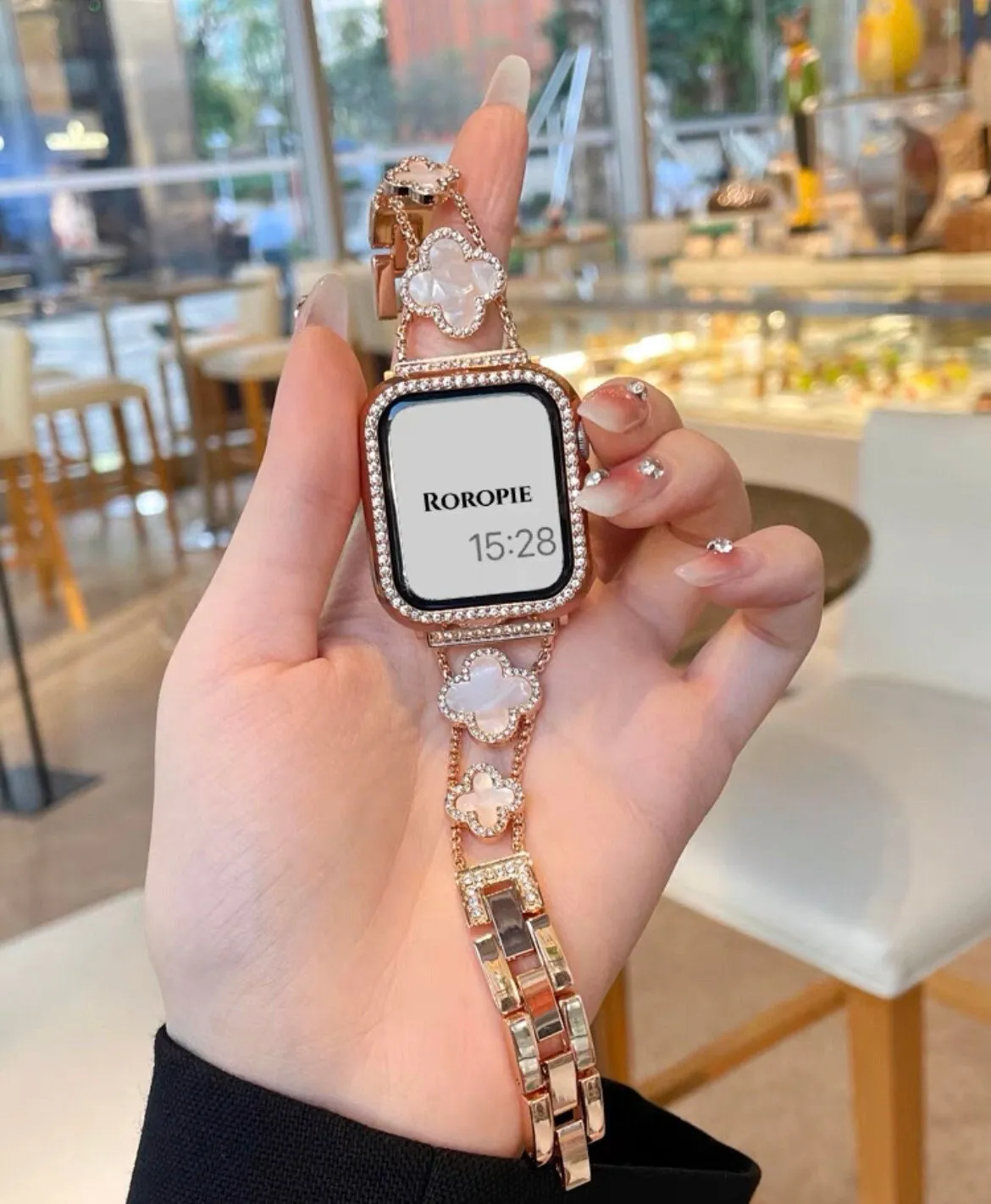 Cute Bling Rhinestones Apple Watch Band Series 1 2 3 4 5 6 7 8 9 Ultra Generation 38mm 40mm 41mm 42mm 44mm 45mm 49mm Chain Apple Watch Strap