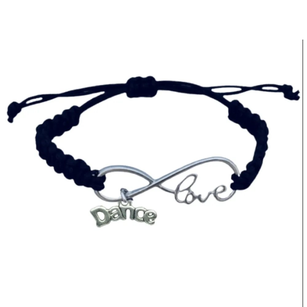 Dance Infinity Adjustable Rope Bracelet - Pick Charm