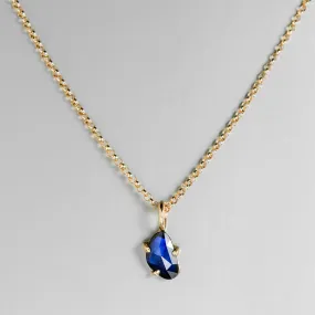 Daybreak Freeform Sapphire Charm No. 1 | Blue Sapphire | 14k Yellow Gold