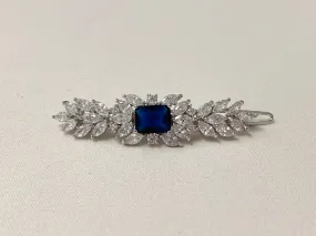 Deco Elegance Barrette Blue