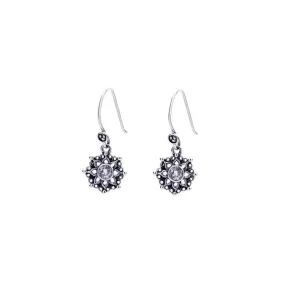 Dharmachakra Sterling Silver White Topaz Serenity Earring