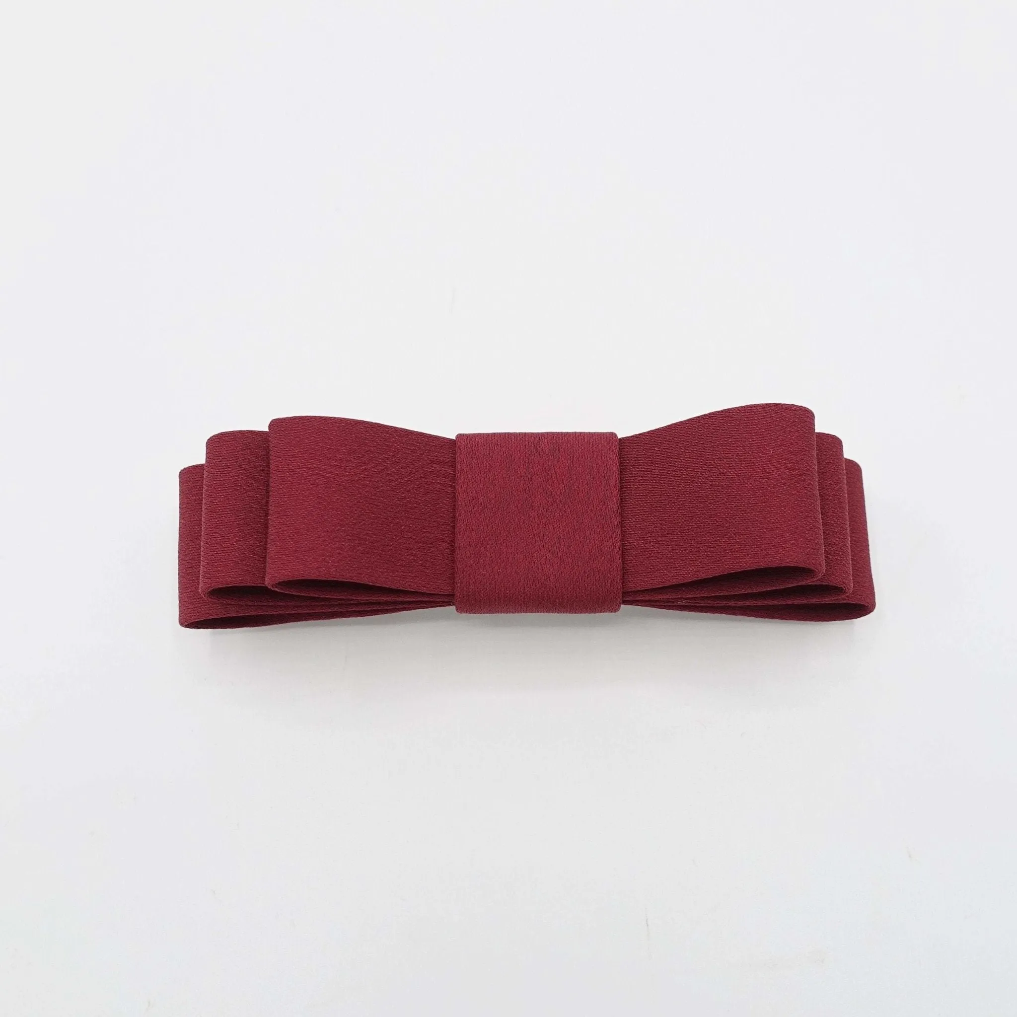 double layered flat bow french hair barrette women hair accessory