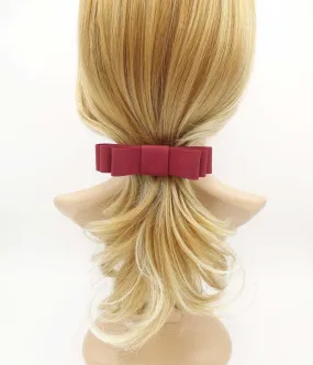 double layered flat bow french hair barrette women hair accessory