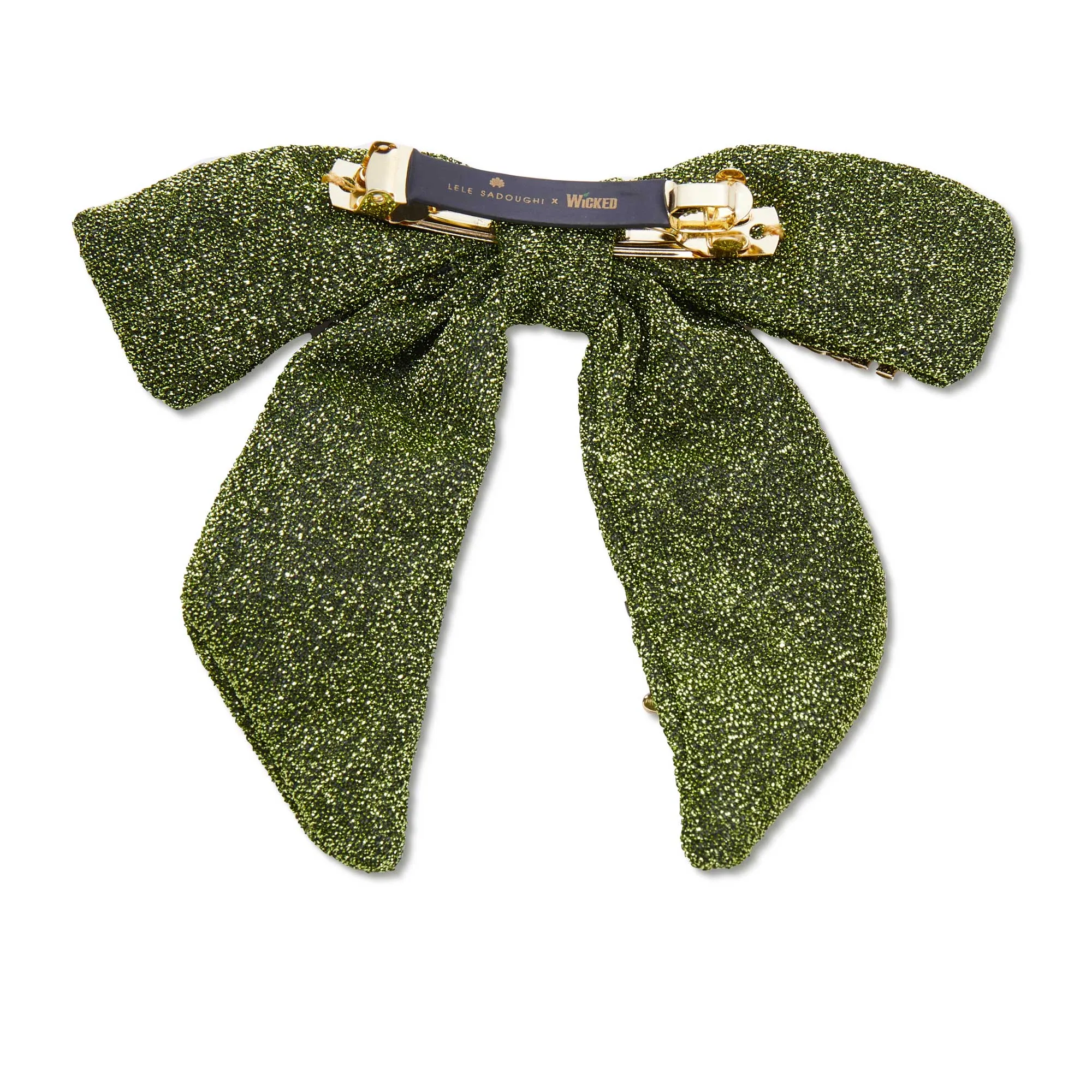 EARTH LELE SADOUGHI X WICKED ELPHABA CRYSTAL SHIMMER BOW BARRETTE