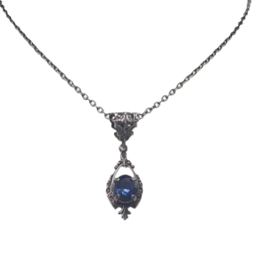 Edwardian Montana Sapphire Crystal Necklace