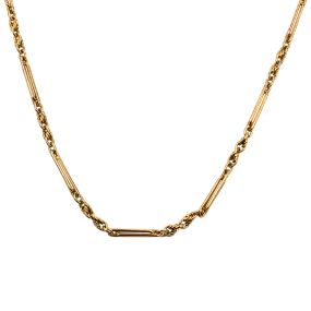 Estate 9k Yellow Gold 55-inch Watch Chain