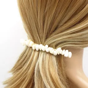 faux pearl beaded hair barrette for women