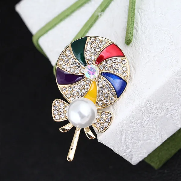 Faux Pearl Lollipop Brooch 人造珍珠棒棒糖胸針 KCHM1029