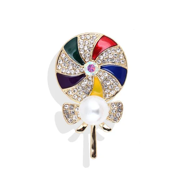 Faux Pearl Lollipop Brooch 人造珍珠棒棒糖胸針 KCHM1029