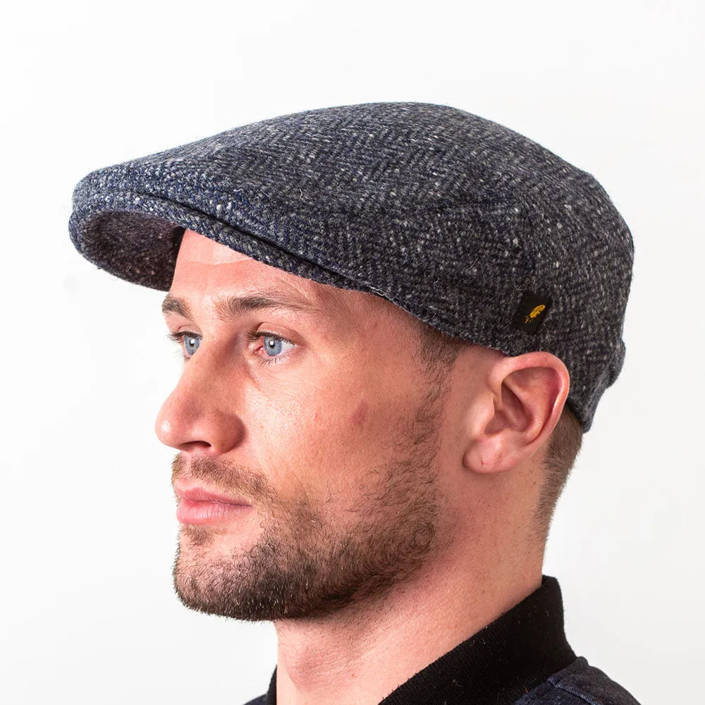 Flat Cap, Dubliner Blue Herringbone