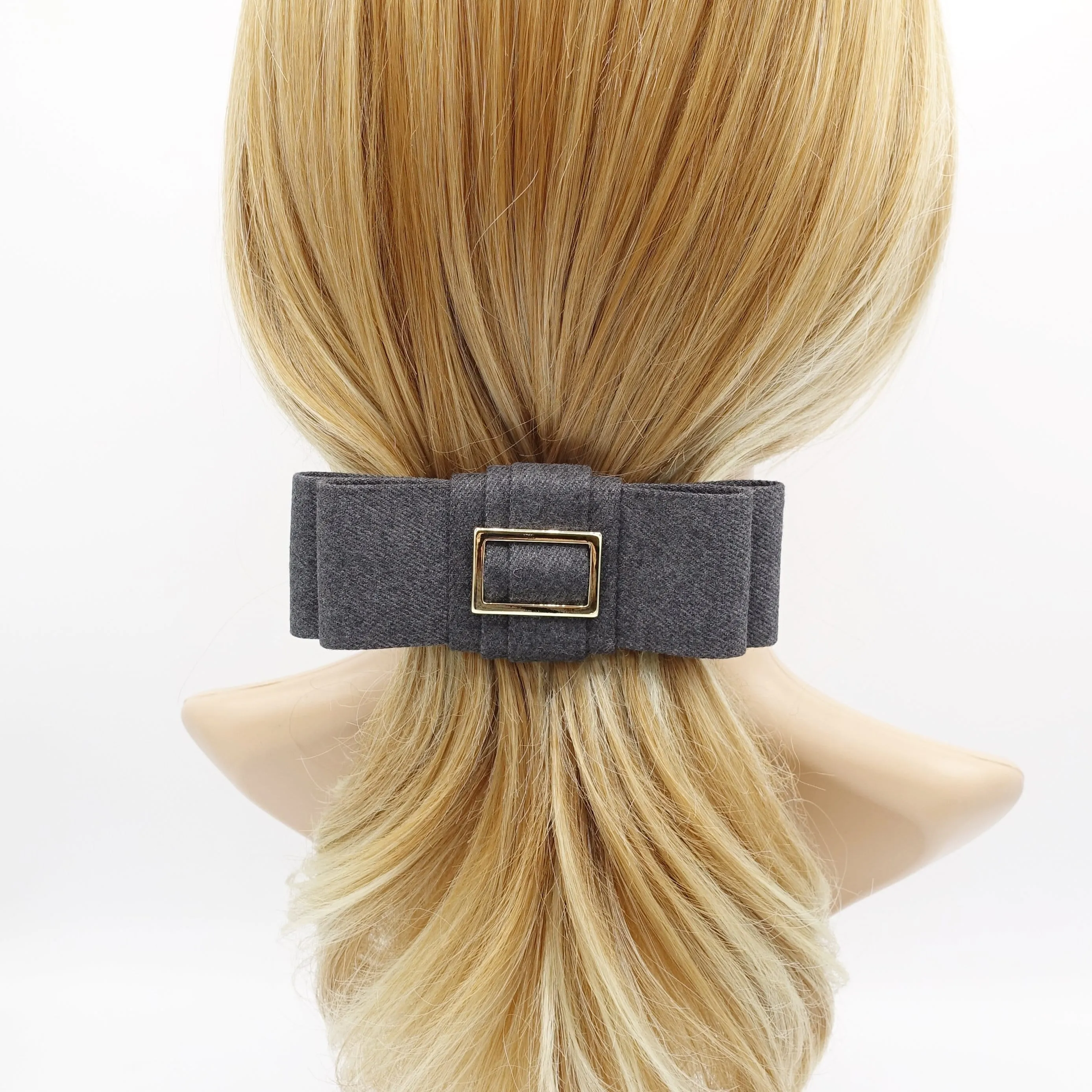 flat hair bow, woolen hair bow, hair bow shop for women