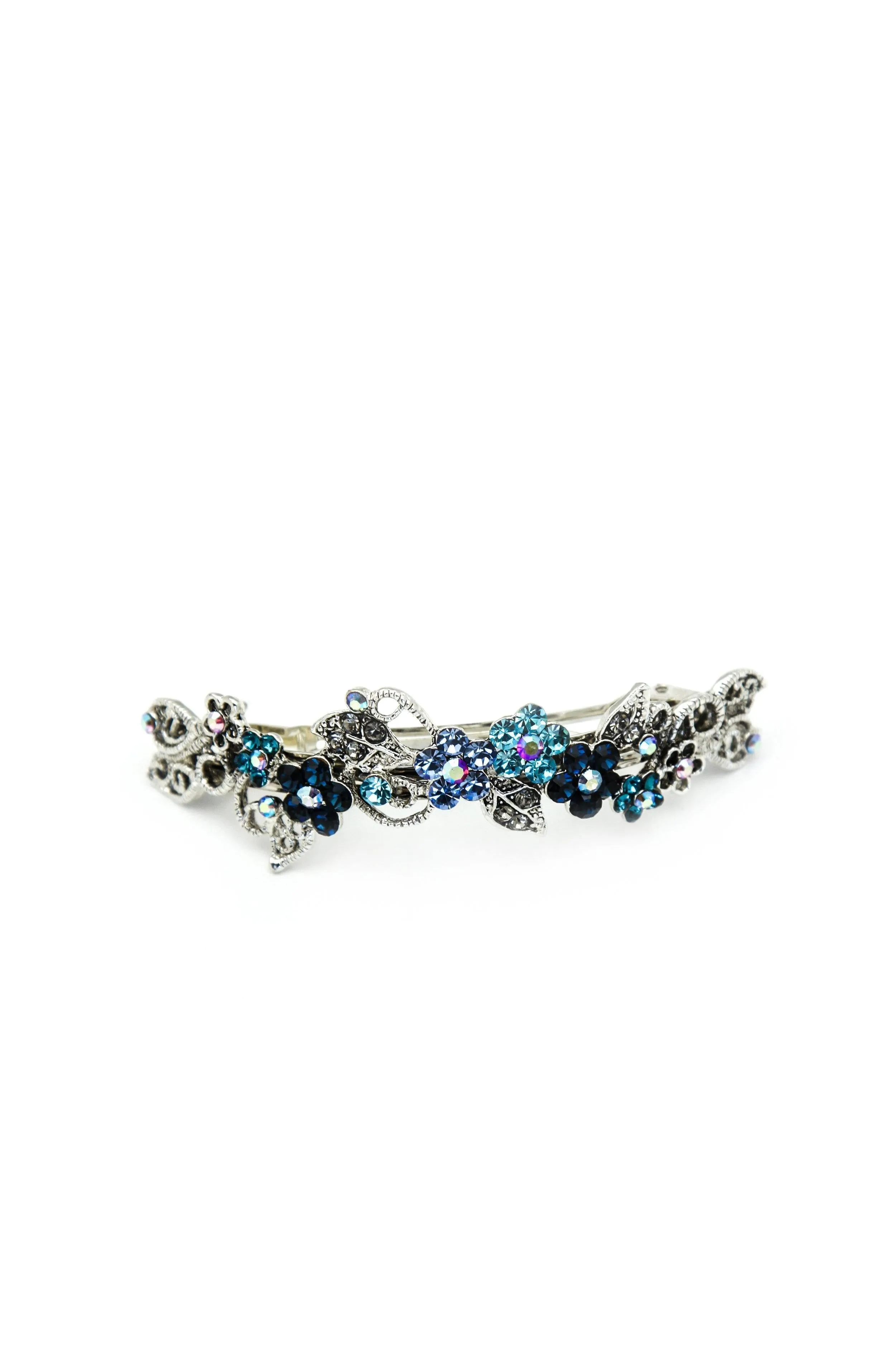 Floral Gardena Crystal Barrette