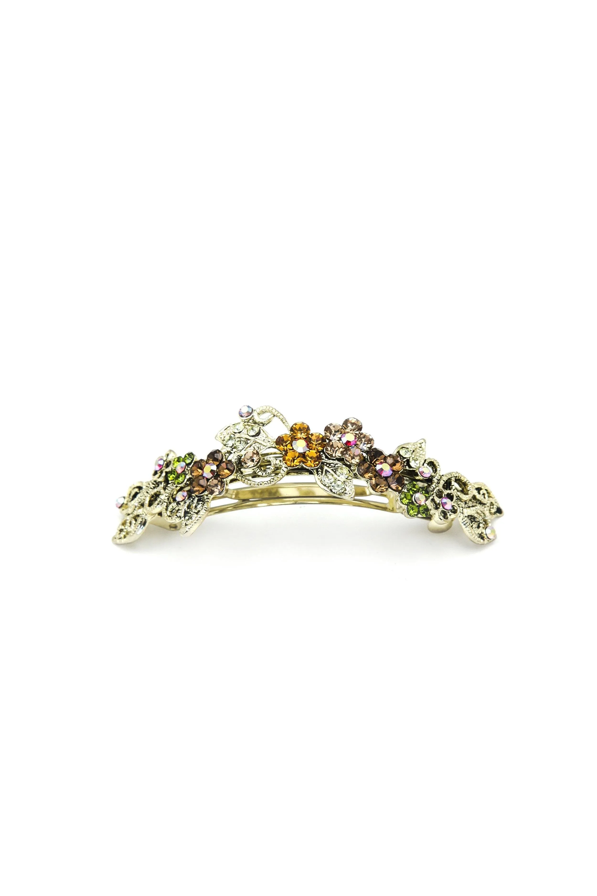 Floral Gardena Crystal Barrette