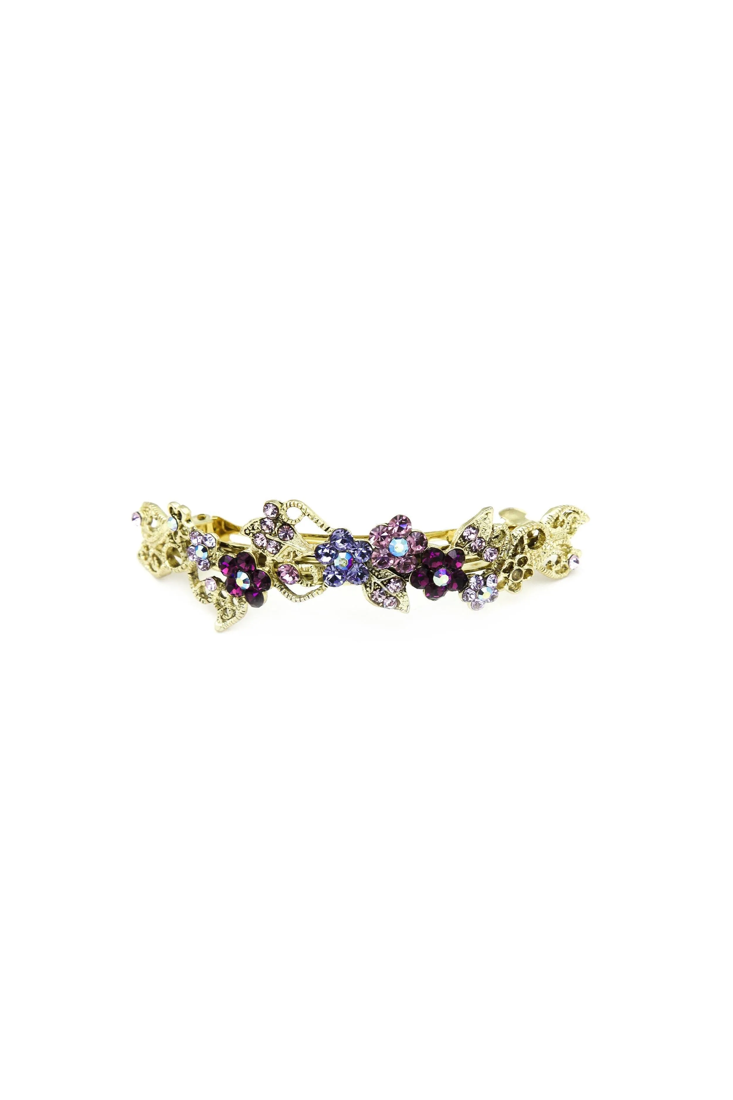 Floral Gardena Crystal Barrette