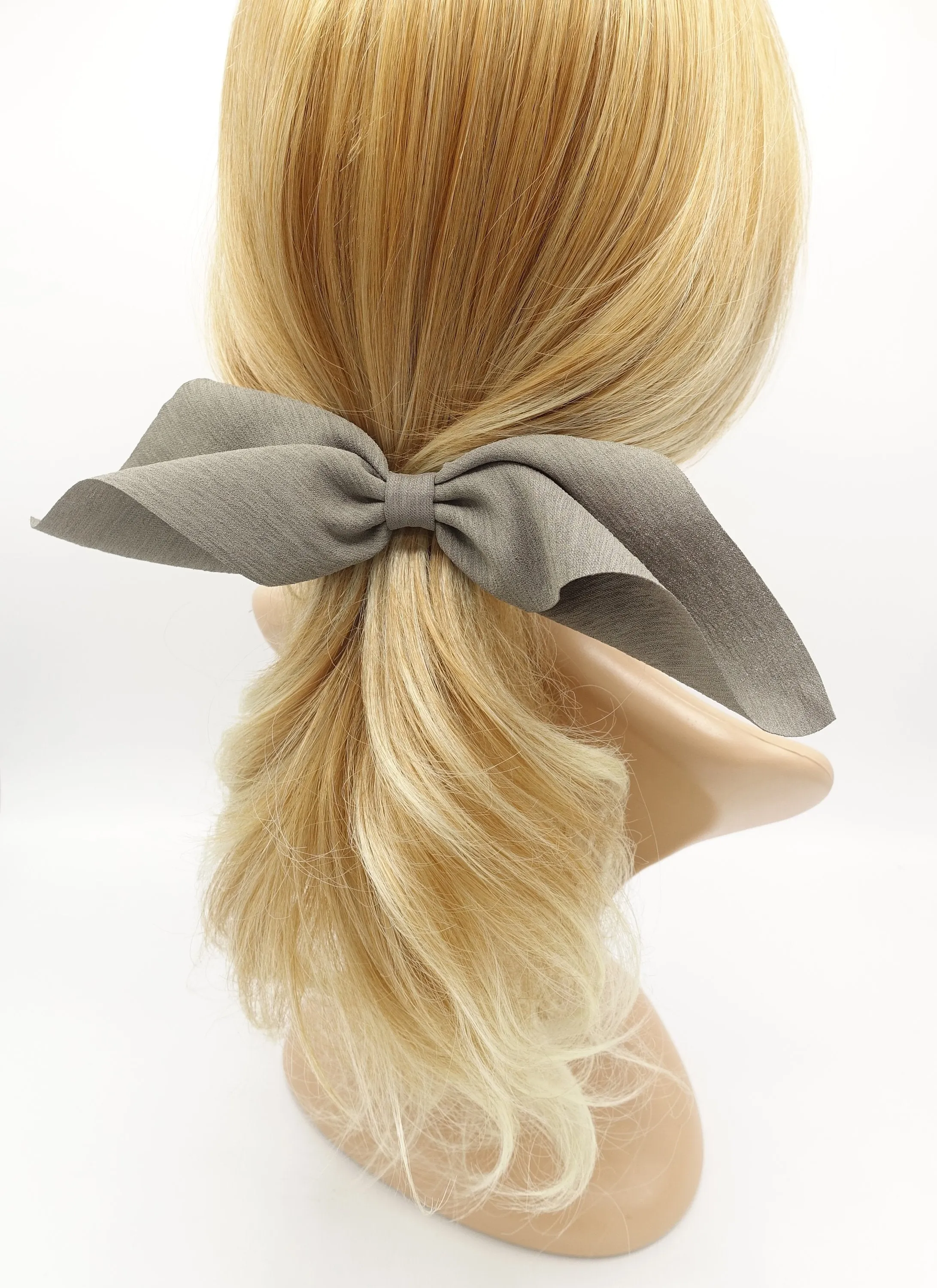 folding and pleated hair bow  horizontal style hair accessory for women