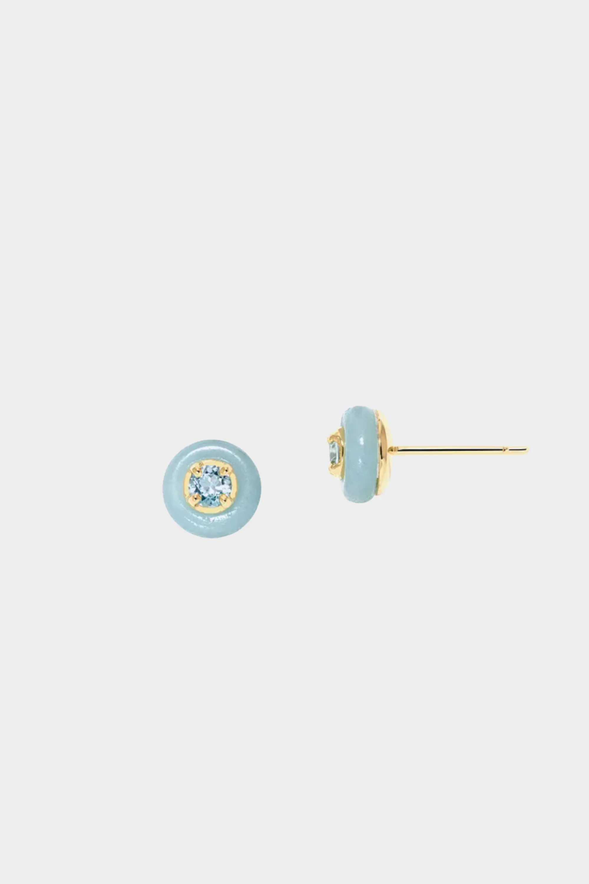 Frames Stud Mini Earrings, Amazonite