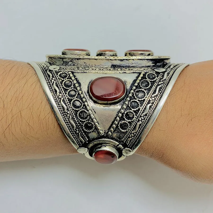 Front Three Stone Style Boho Kuchi Bracelet