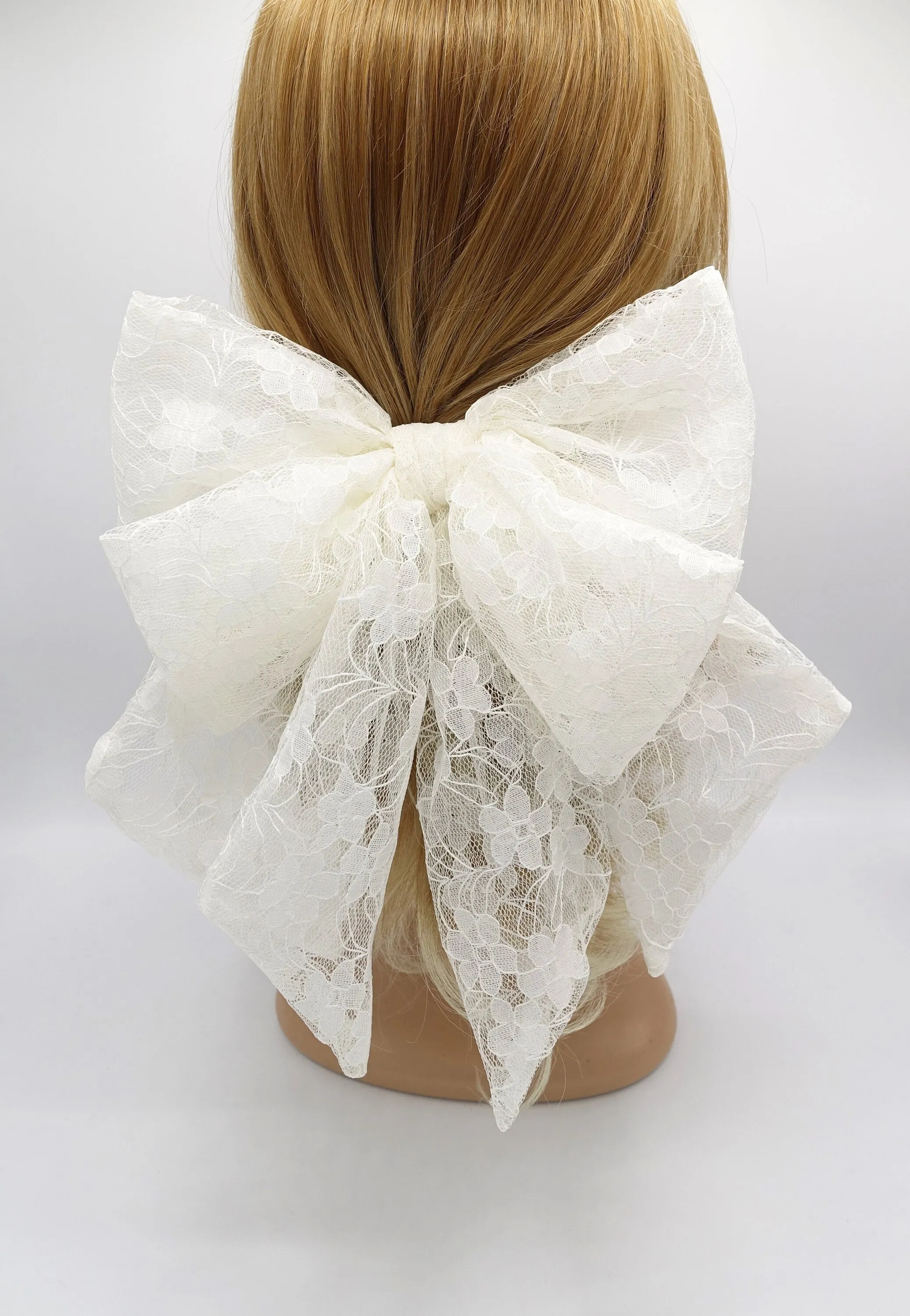 giant lace hair bow, bridal hair bow, VeryShine hair bow for women