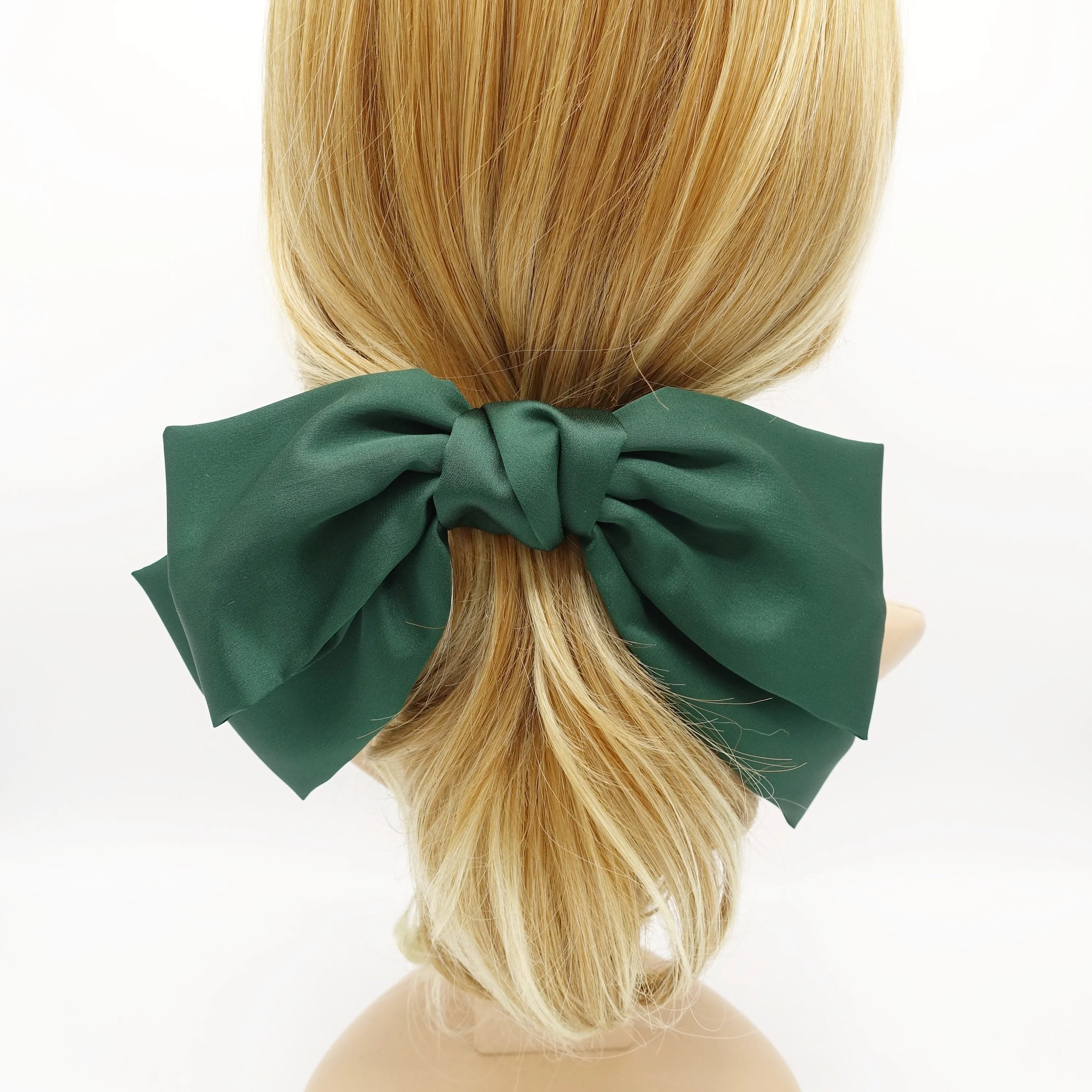 giant satin hair bow droopy stylish women hair accessory