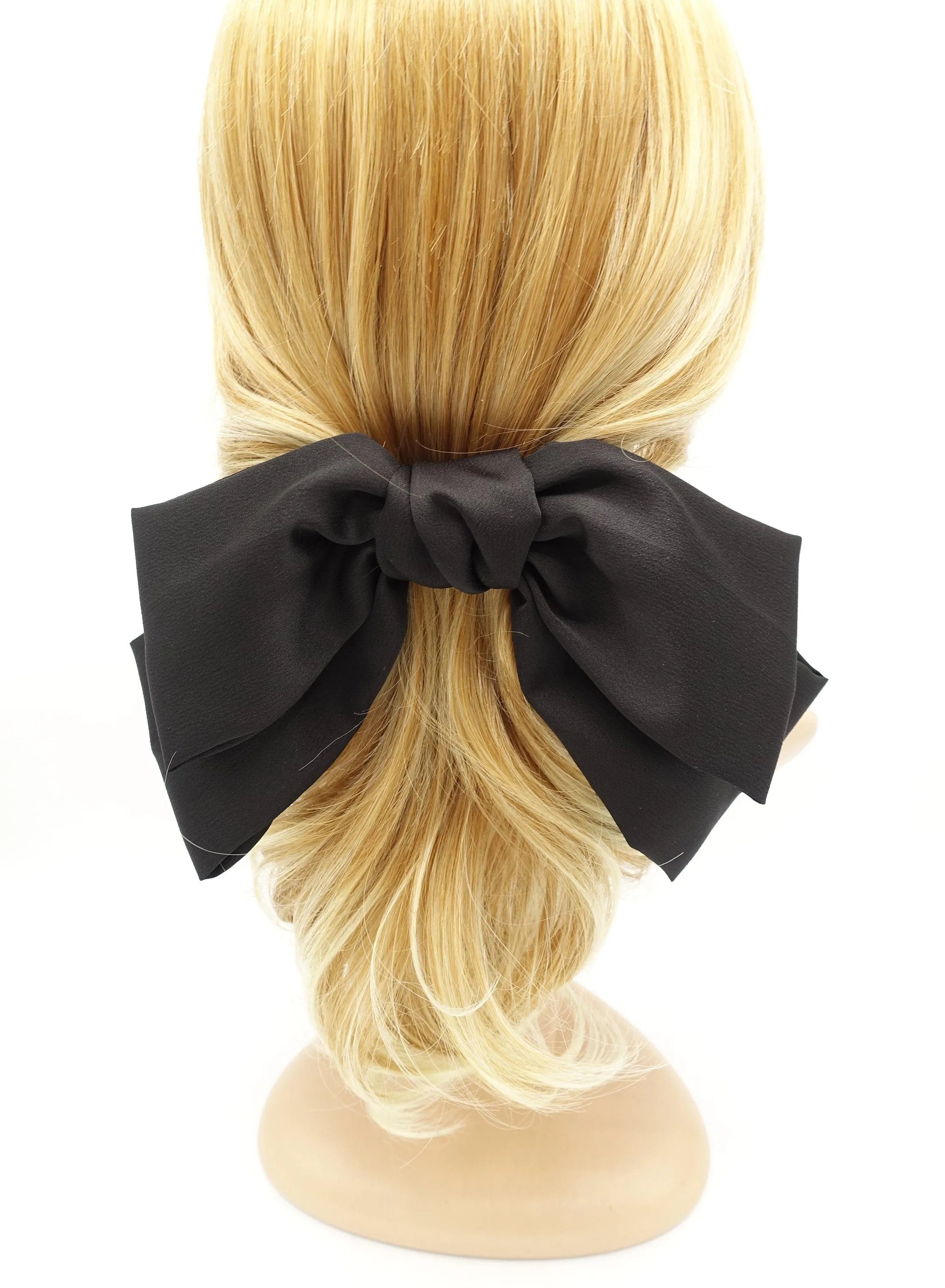 giant satin hair bow droopy stylish women hair accessory