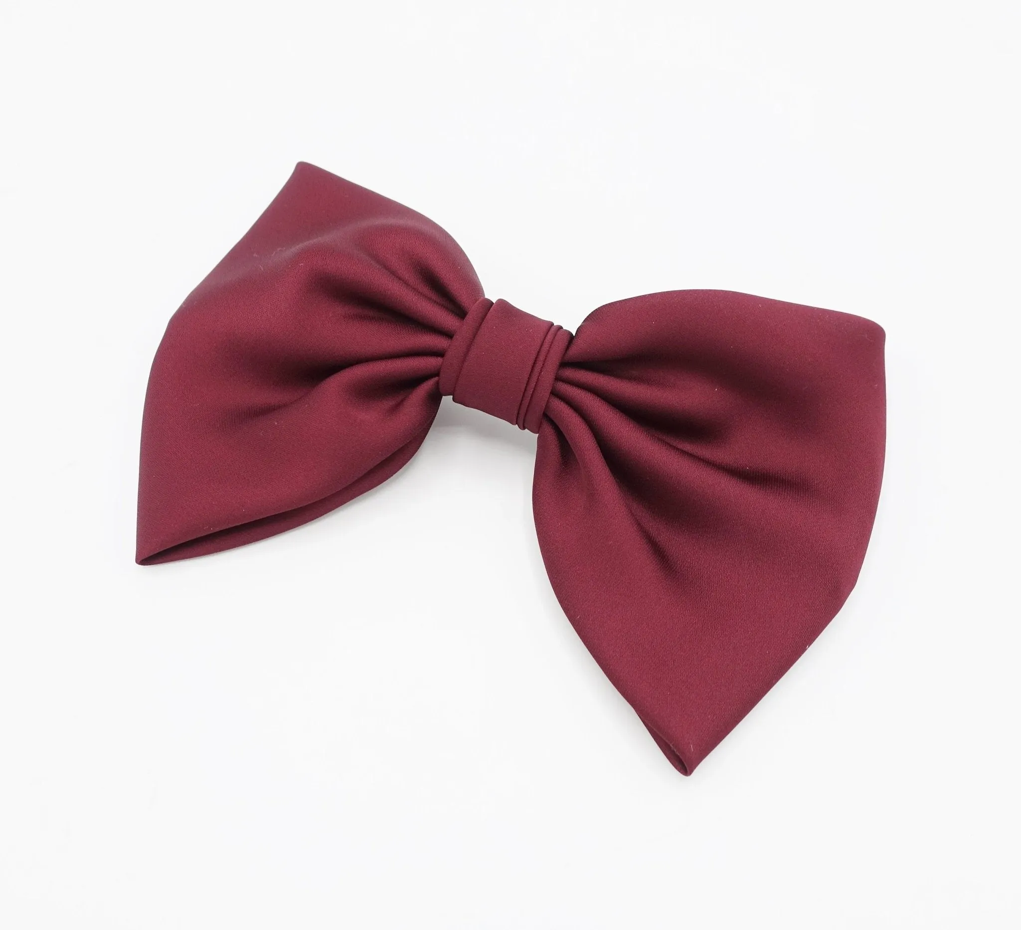 glossy basic satin hair bow women hair accessory