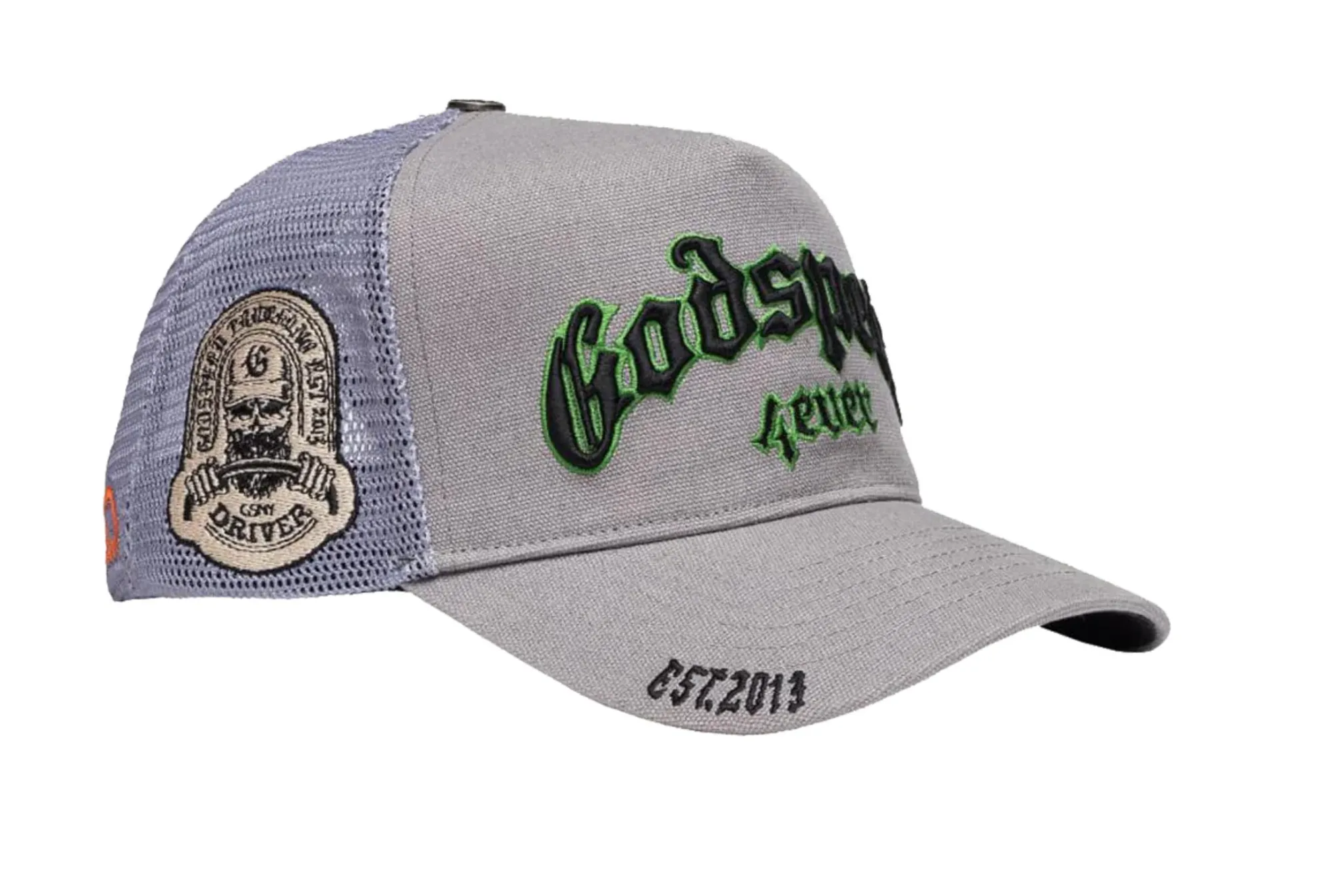 GodSpeed Forever Trucker Hat (Grey/Green)