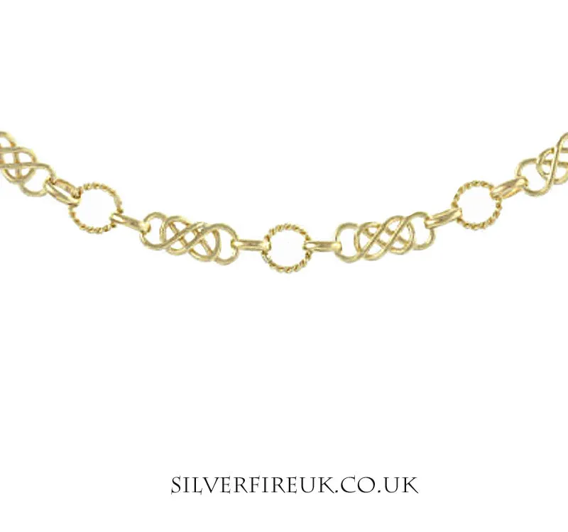 Gold Celtic Link Bracelet, 9ct Gold Celtic Bracelet