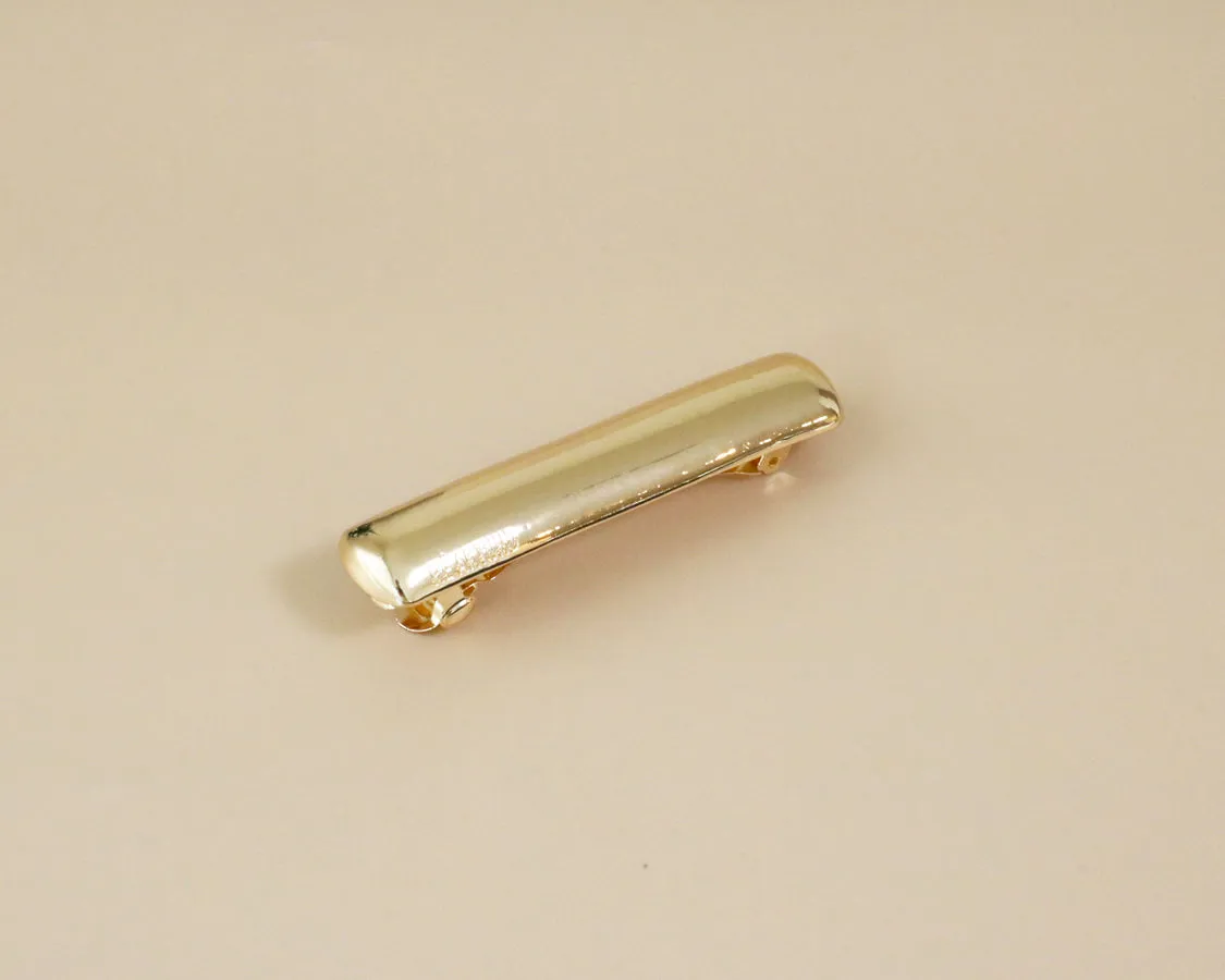 Gold Metal Square Barrette