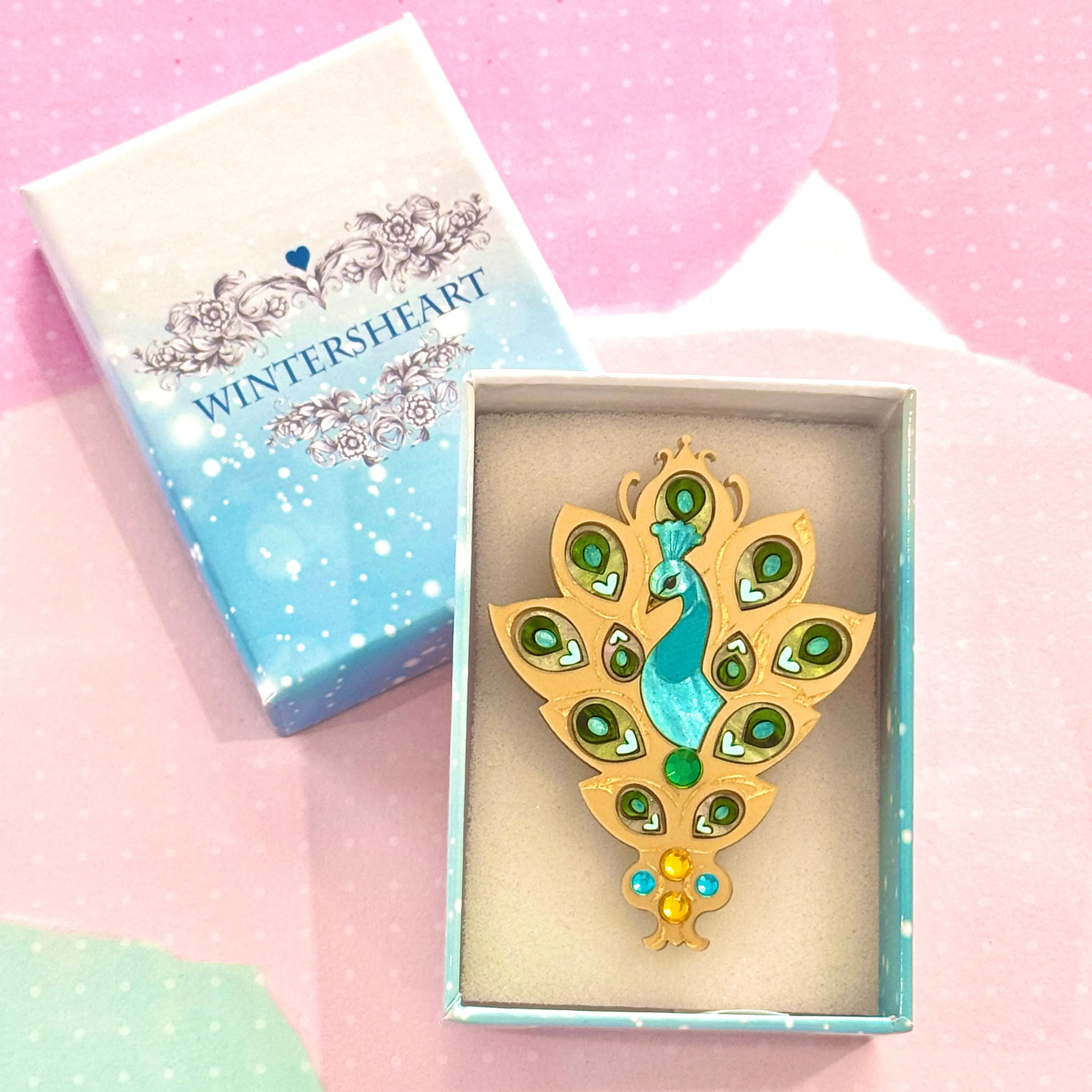 Gold Peacock 🦚- brooch