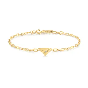 Gold Triangle Kiss Bracelet