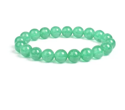 Green Aventurine stone, stretch cording, yoga, bracelet, jewelry.