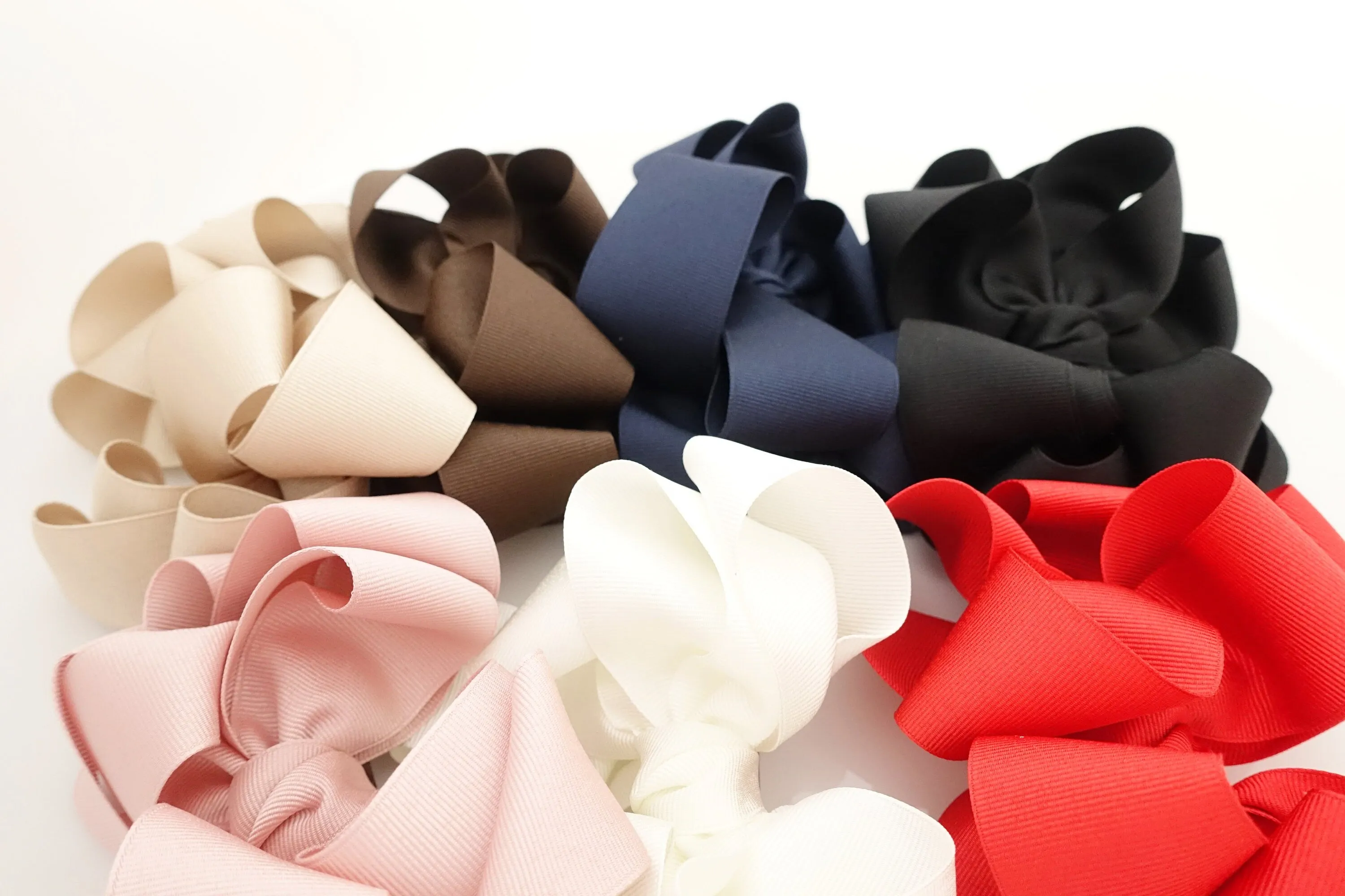 grosgrain 10 wing hair bow barrette flower bow hair accessory for women