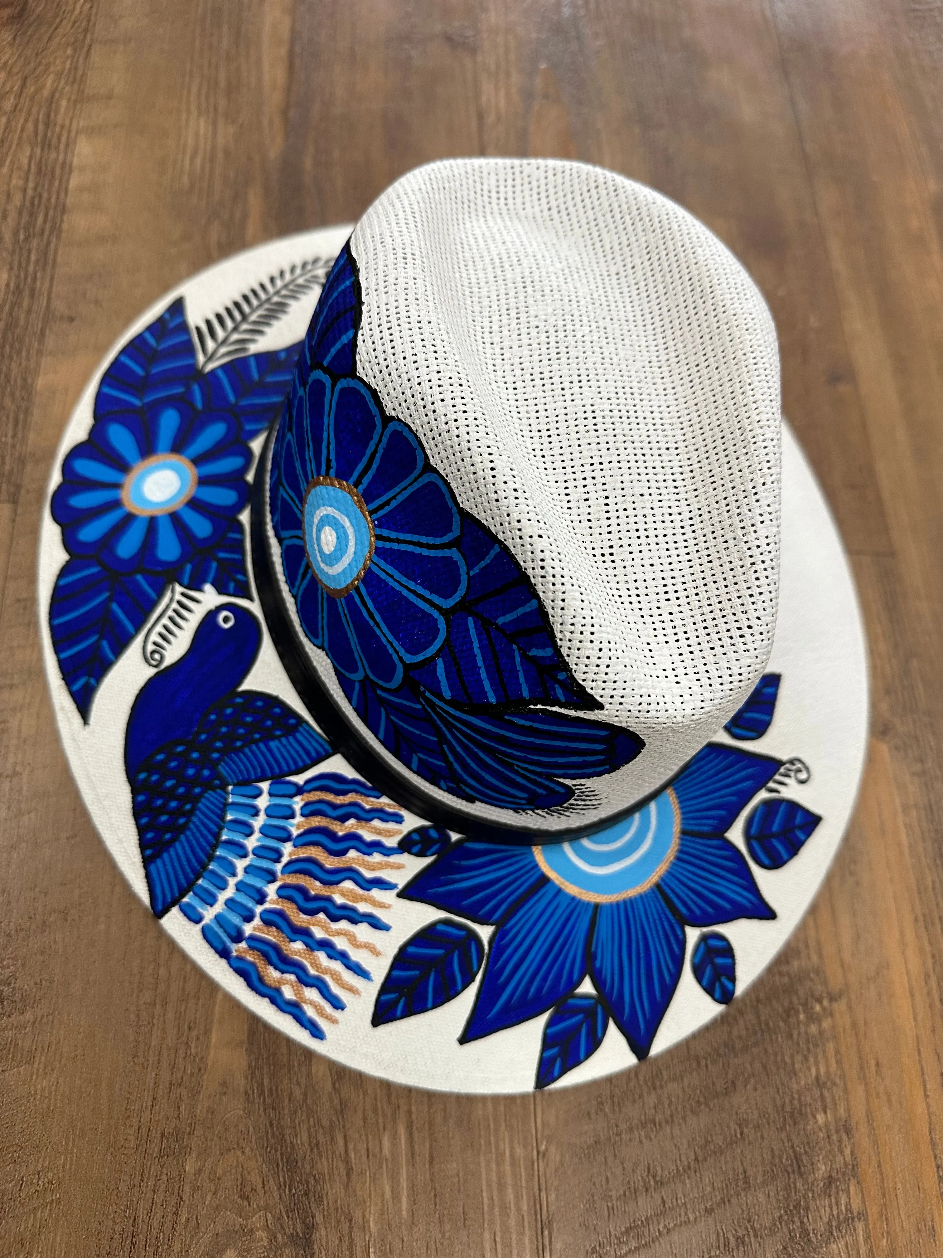 Hand painted Mexican hat Paloma