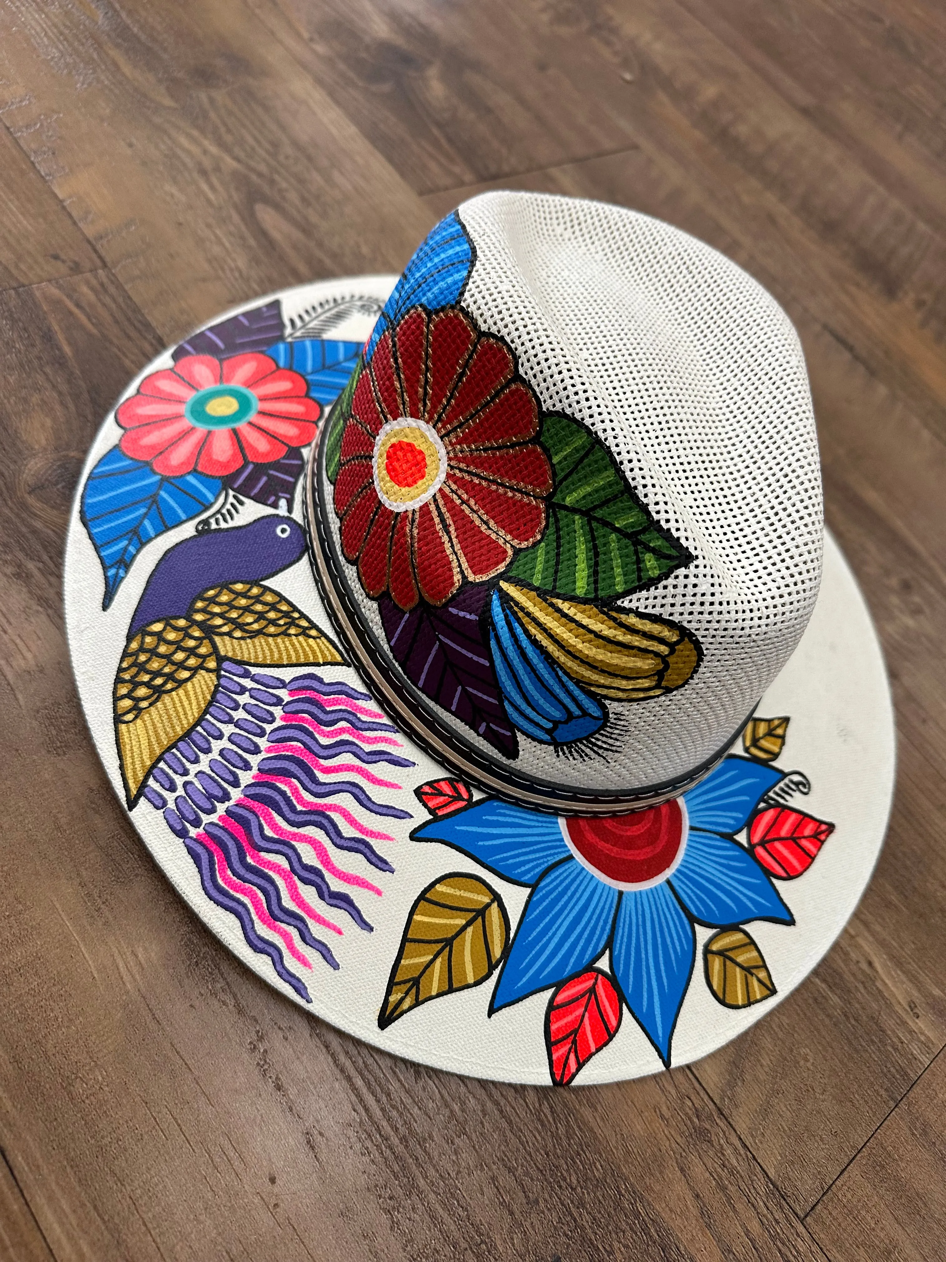 Hand painted Mexican hat Paloma