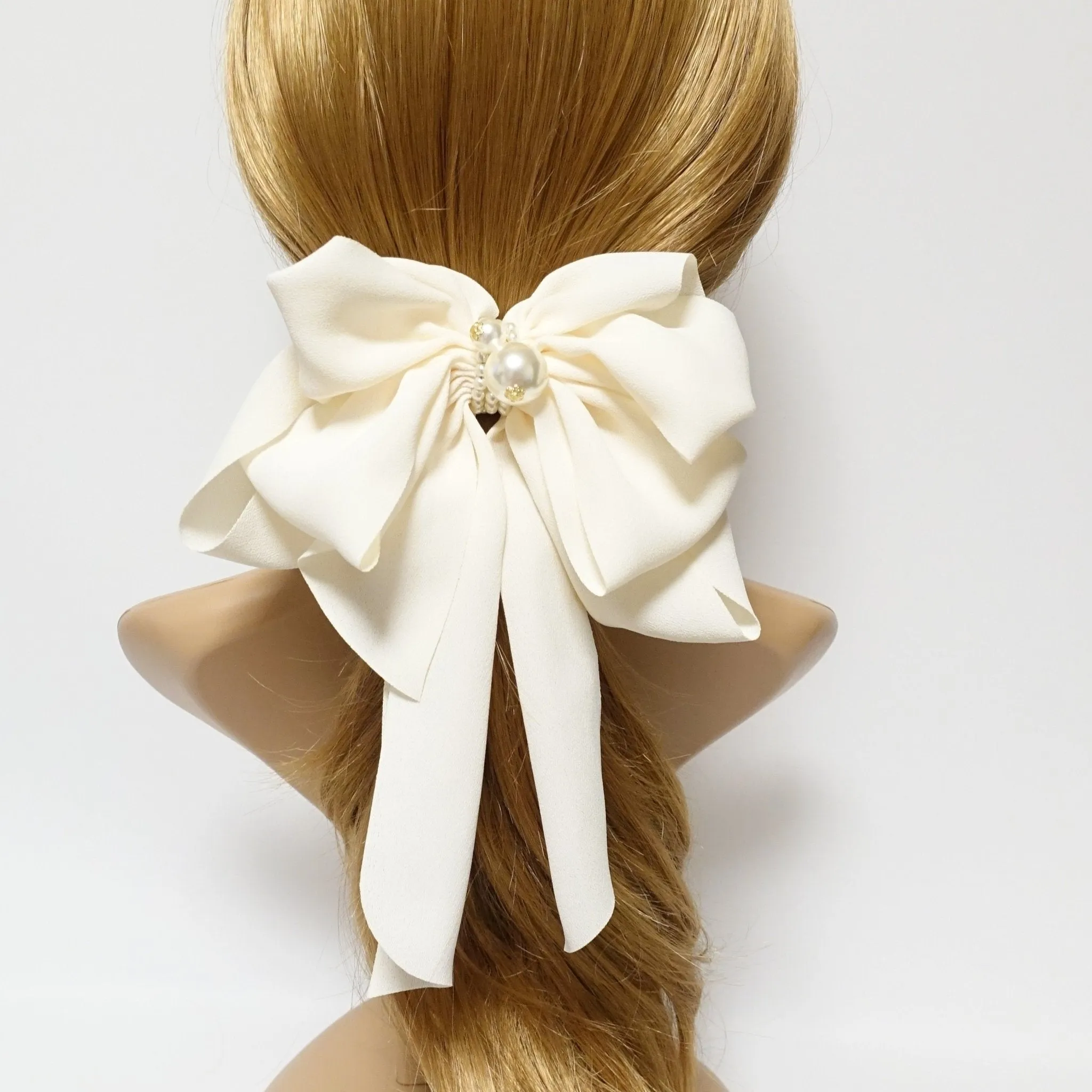 Handmade Drape Long Tail Bow French Hair Barrette