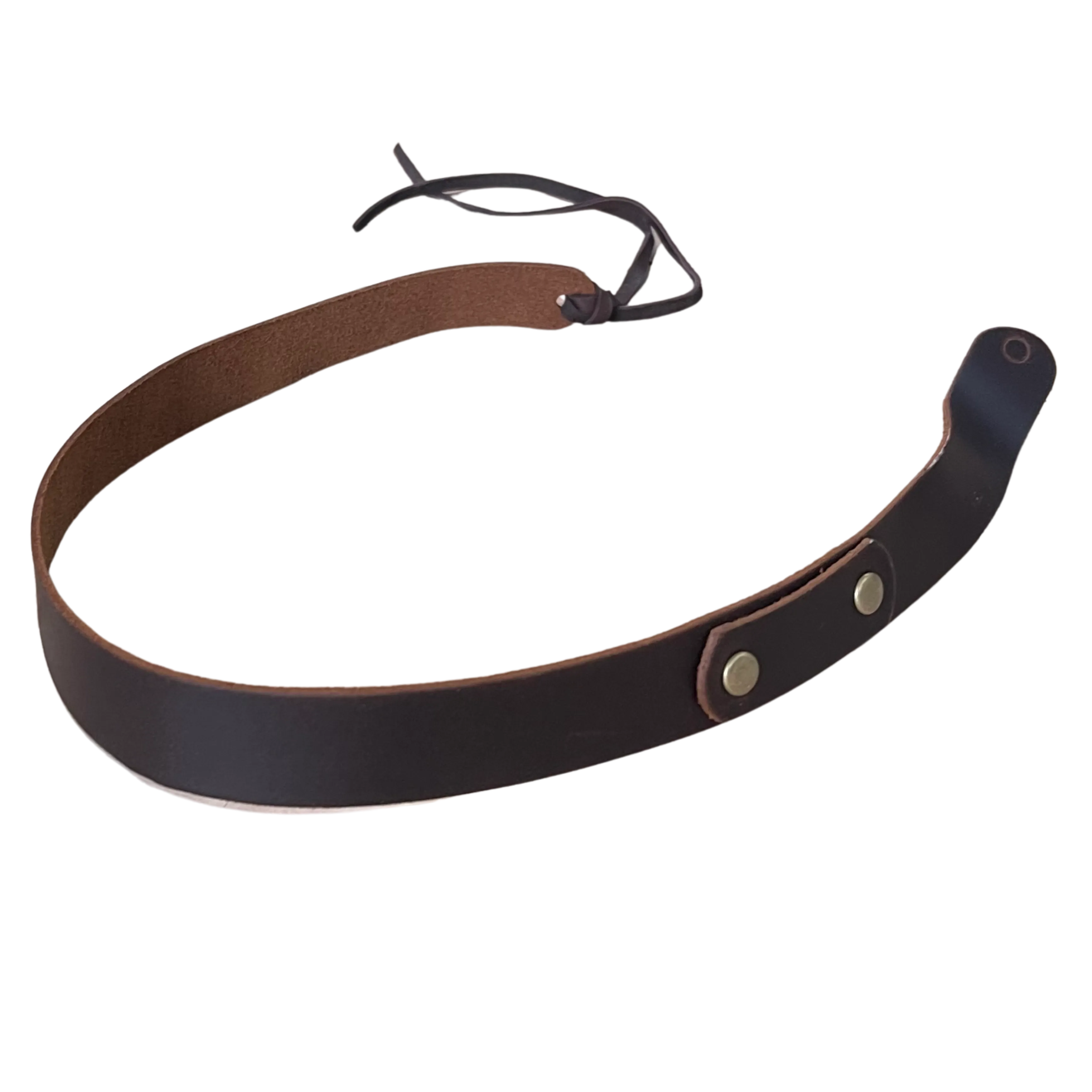 Hatband |  Brown Leather w/ Brass Rivets