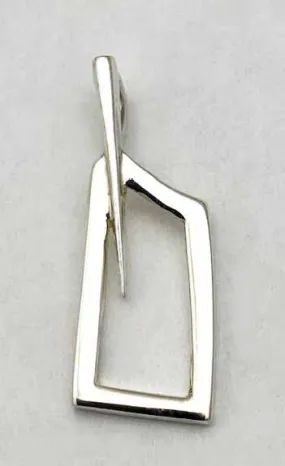 Hatchet Rowing Blade Outline Pendant by Rubini Jewelers.