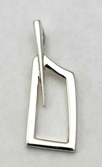 Hatchet Rowing Blade Outline Pendant by Rubini Jewelers.