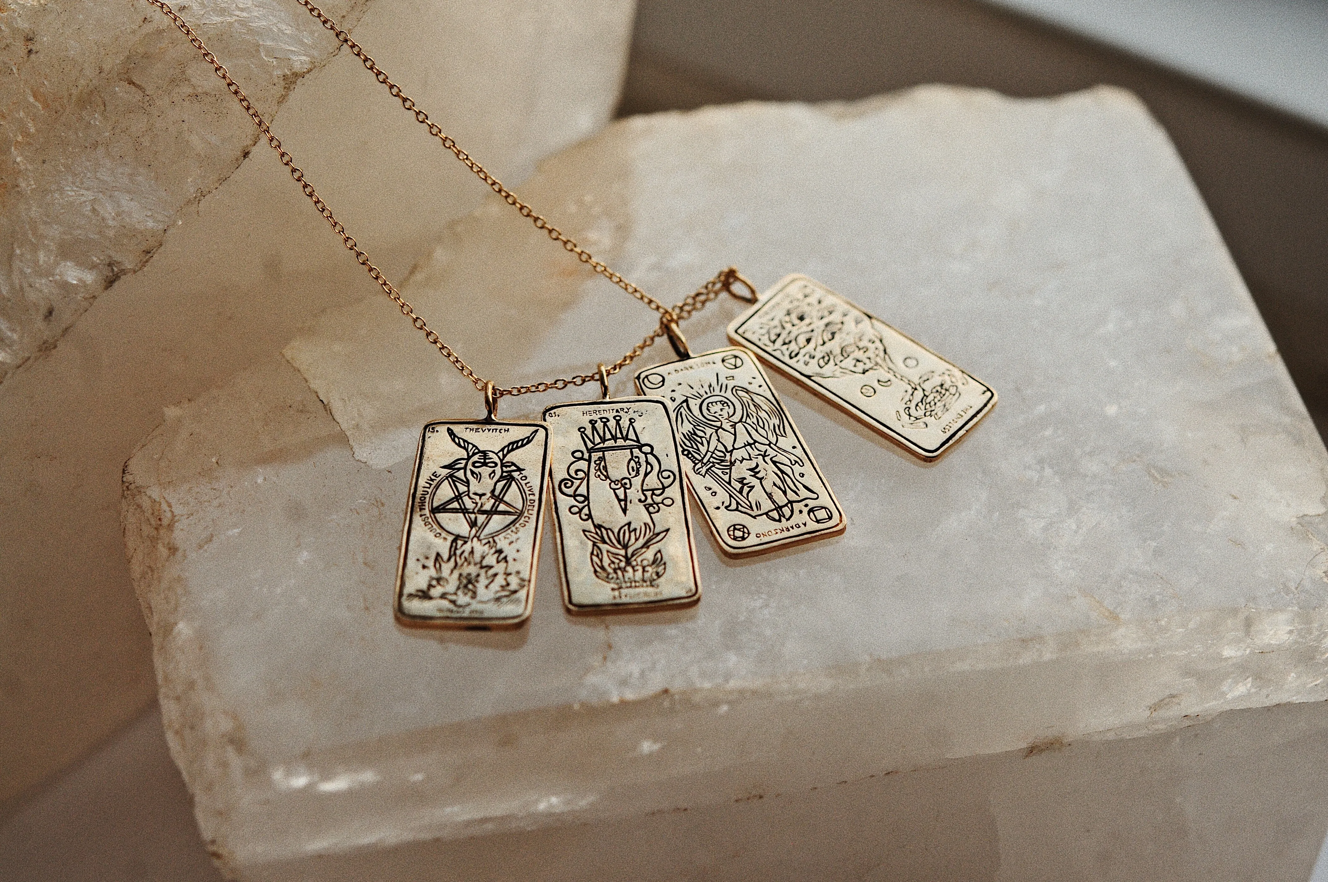 Hereditary Tarot Card Necklace