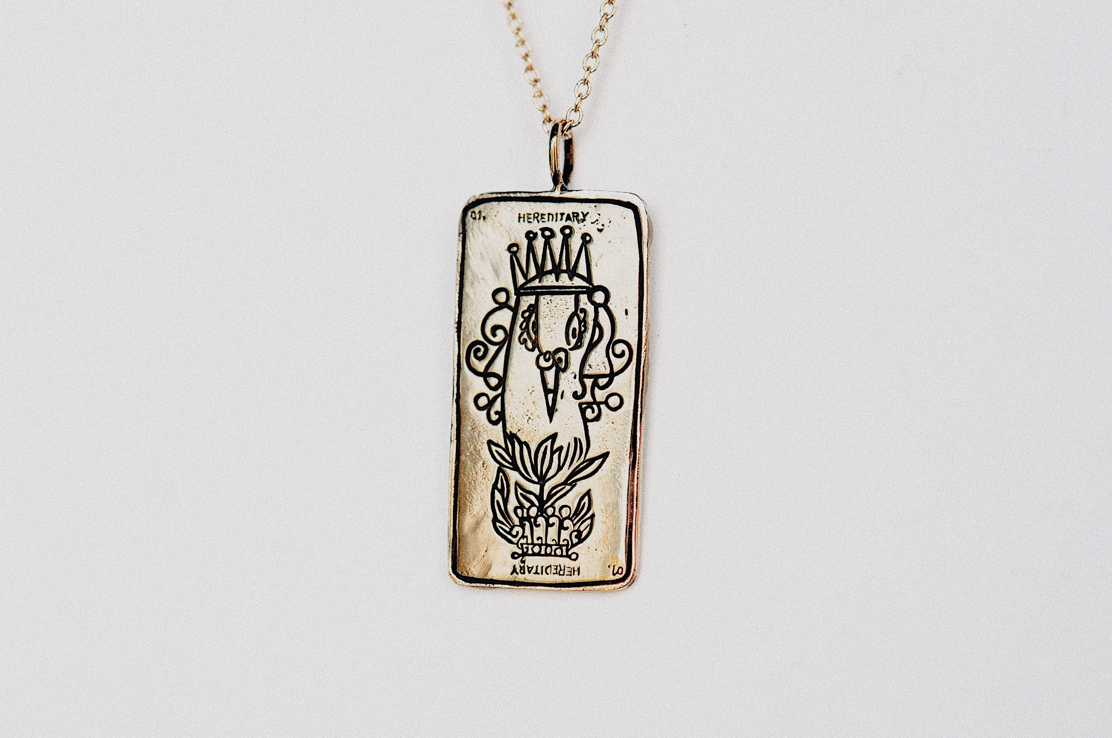 Hereditary Tarot Card Necklace