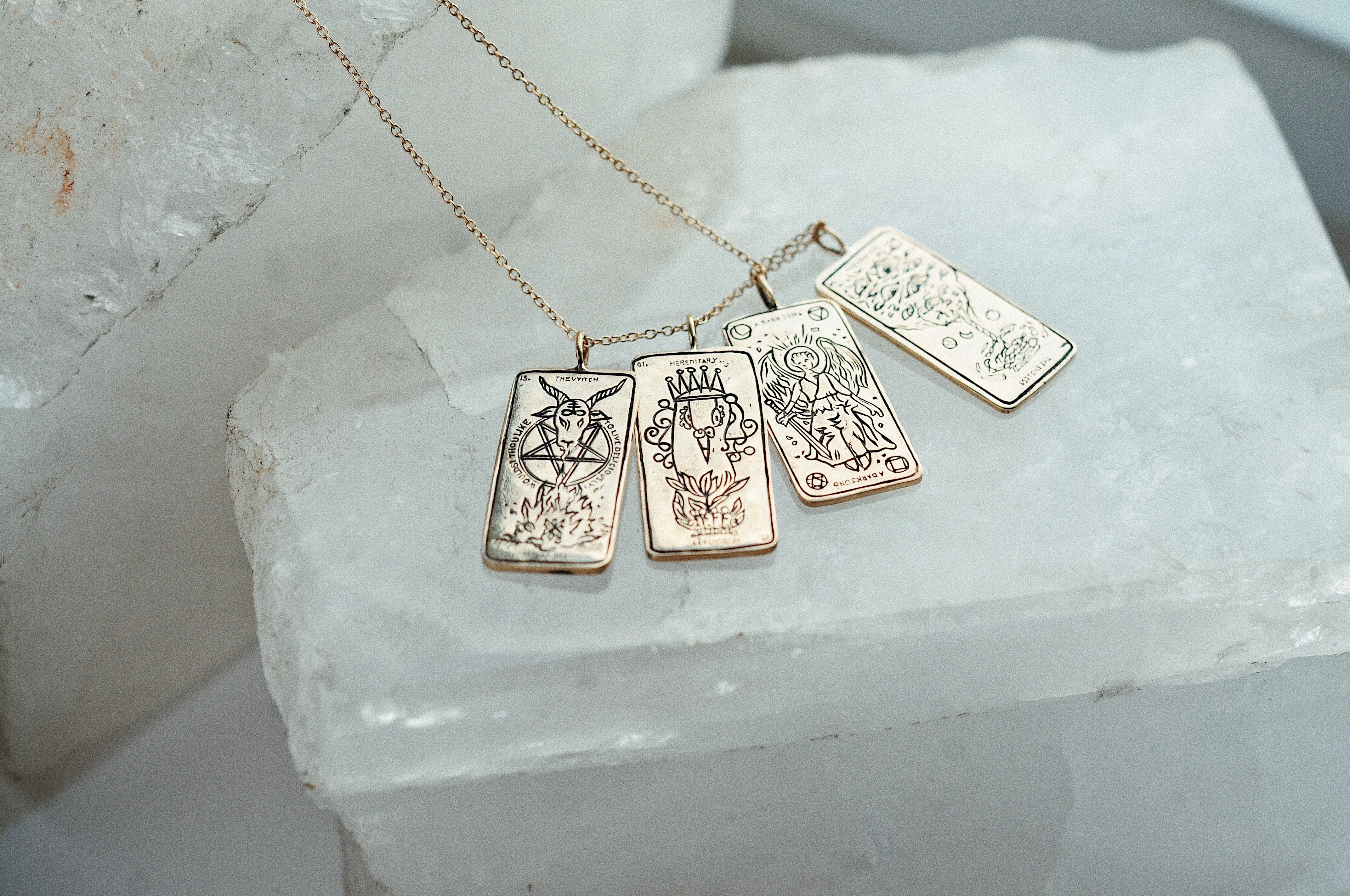 Hereditary Tarot Card Necklace